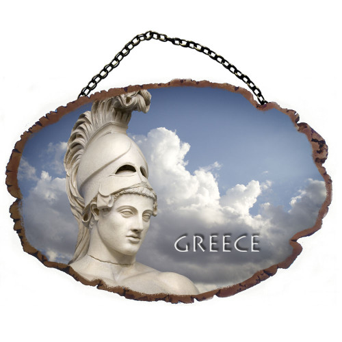 Αχιλλέας- Πέτρινο ωοειδές διακοσμητικό με αλυσίδα