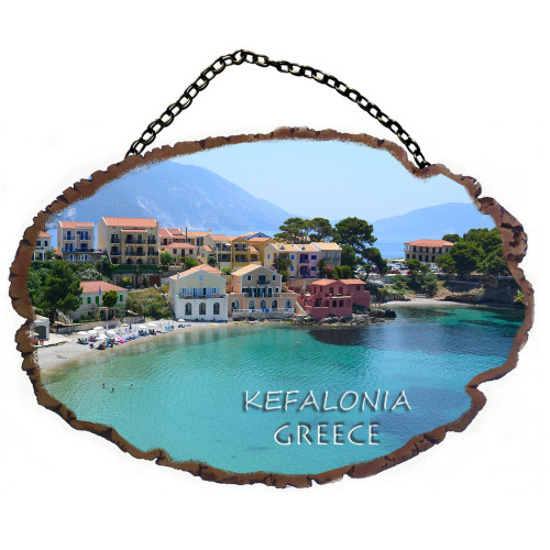 Κεφαλονιά - Πέτρινο ωοειδές διακοσμητικό με αλυσίδα