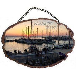 Νάξος - Πέτρινο ωοειδές διακοσμητικό με αλυσίδα