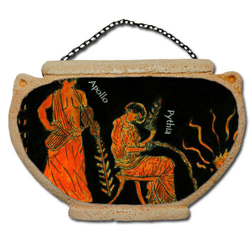 Απόλλων και Πυθία - Αμφορέας τοίχου 16 cm