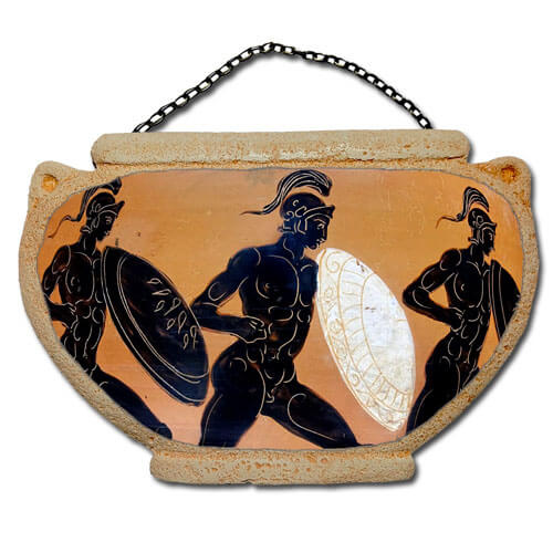 Ασπιδοφόροι - Αμφορέας τοίχου 16 cm