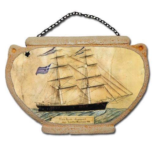 Ιστιοφόρο - Αμφορέας τοίχου 16 cm