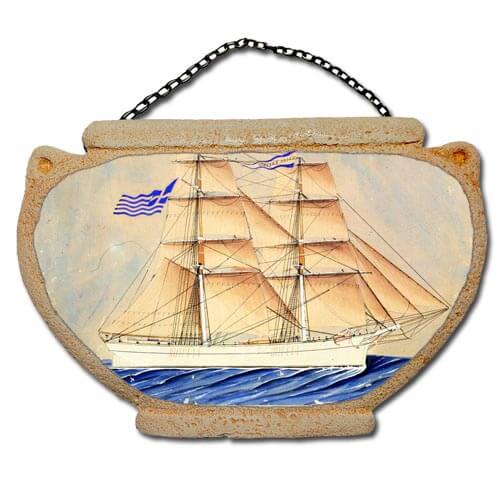 Ιστιοφόρο - Αμφορέας τοίχου 16 cm