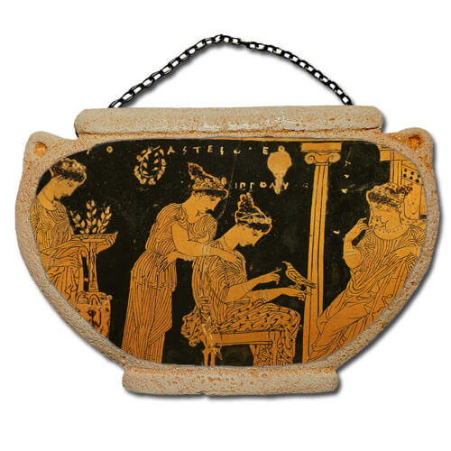 Παράσταση με γυναίκες - Αμφορέας τοίχου 16 cm