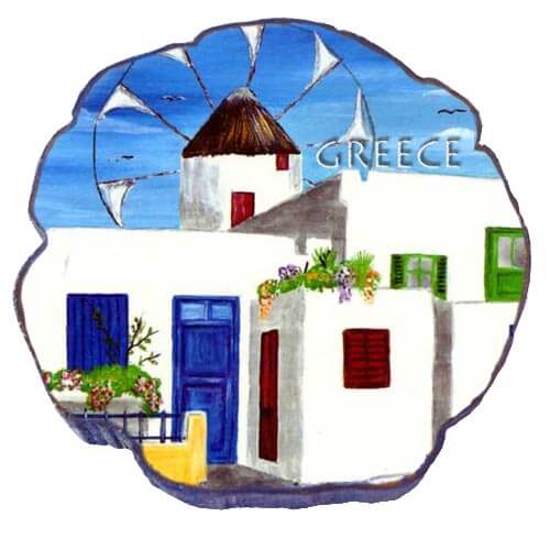 Ανεμόμυλος - Μαγνητάκι σχέδιο Κυκλάδες