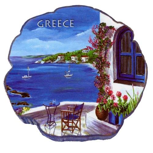 Νησιώτικη θέα - Μαγνητάκι σχέδιο Κυκλάδες