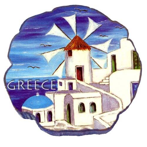 Ανεμόμυλος - Μαγνητάκι σχέδιο Κυκλάδες
