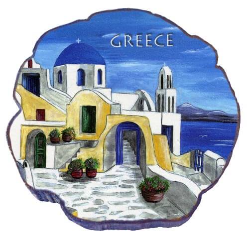 Νησιώτικη θέα - Μαγνητάκι σχέδιο Κυκλάδες