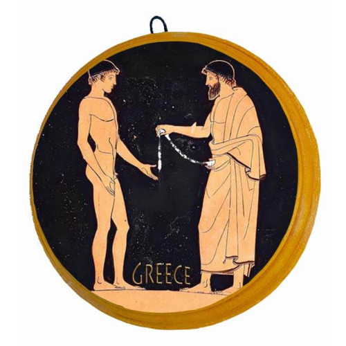 Παράσταση Μελανόμορφου Αγγείου σε Επιτοίχιο Κεραμικό Δίσκο (34ο θέμα)