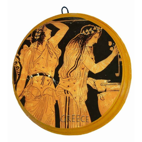 Παράσταση Μελανόμορφου Αγγείου σε Επιτοίχιο Κεραμικό Δίσκο (17ο θέμα)