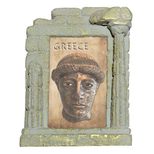 Κεφαλή Δελφών - Κεραμική Επιτραπέζια Κορνίζα "Ολυμπία"