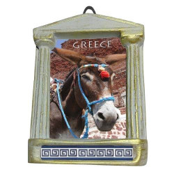 Γαϊδουρακι - Αρχαιοελληνική Κορνίζα "Παρθενών" (μπλε τοπία)