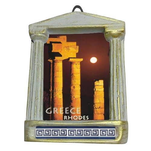 Ρόδος - Αρχαιοελληνική Κορνίζα "Παρθενών" (μπλε τοπία)